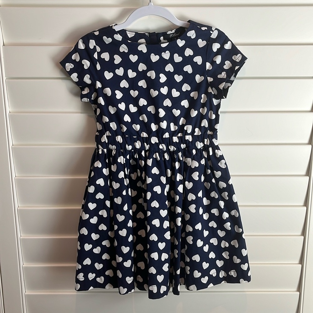 Eland navy & white dress with pockets size 5